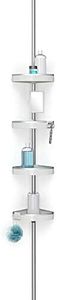 BETTER LIVING HiRISE 4 Tension Shower Caddy with Mirror - Mist Grey