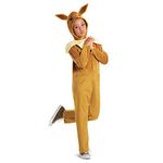 Disguise Eevee Pokemon Kids Costume, Official Pokemon Hooded Jumpsuit with Ears, Classic Size Large (10-12), Multicolored