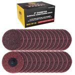 Dura-Gold 3" Diameter Surface Conditioning Discs Maroon Medium Sanding Grit (Box of 25) - R-Type Quick Change Roll Lock Connection