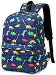 CAMTOP Kids Backpack Preschool Kindergarten Bookbag Toddler School Bag for Boys and Girls, 025 Dinosaur-navy Blue, Small, Traveling
