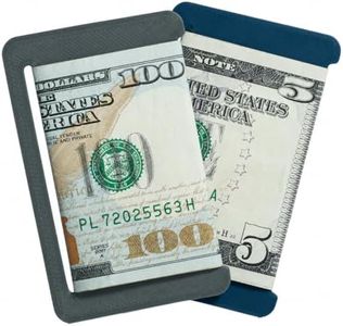 CASHSLIDE Slim Cash Organizer - Minimalist Wallet Insert for Men & Women, Holds 10 Bills - Compact Money Holder, EDC Money Clip Alternative for Wallets & Card Holder (Ash Grey and Blue)