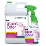 Cat Stain and Odor Remover| Enzyme Urine Odor Neutralizer - Stain Remover for Carpet, Litter Boxes, Bedding, and Laundry [160 Fl Oz Bundle]