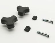 ForconMed Rollator Walker Replacement knobs,Universal,Replacement Arm Adjustment Knobs for Rollator, 3 Point Knob W/Hardware,Rollator Parts,Ergonomic Design,Comfortable and Good.(1Pr Black)