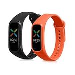 kwmobile Straps Compatible with Oppo Band Sport Straps - 2x Replacement Silicone Watch Bands