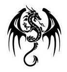 MAKTEM Dragon Car Decal Vinyl Window Bumper Laptop Car Emblem Graphic Silhouette Decal, 1PC (Black)