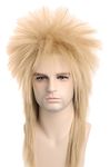 Topcosplay 80S Rocking Dude Wig Fancy Dress Punk Rocker Mullet Style Wig Blonde