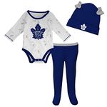 Newborn Toronto Maple Leafs Dream Team Long Sleeve Creeper, Pant, and Hat Set - Size 0-3 Months