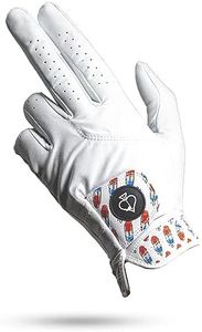 Pins & Aces - Rocket Pop Golf Glove Design - Premium AAA Cabretta Leather, Long-Lasting Durable Tour Glove for Men or Women - Premium Leather Golf Glove Left & Right Hand (Small, Left)