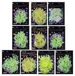 Birthday Popper Glow in The Dark Radium Sticker as Birthday Return Gift | Set of 10 - Assorted Design