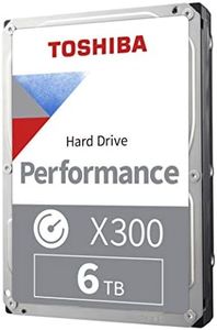 Toshiba X300 6TB Performance & Gaming 3.5-Inch Internal Hard Drive – CMR SATA 6 GB/s 7200 RPM 512 MB Cache - HDWR760XZSTA