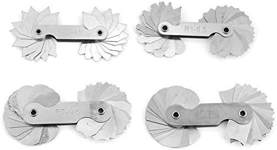 Radius Gauge 4pcs Stainless Steel Radius Bar Measuring Tool R0.3-1.5 / R1-6.5 / R7-14.5 / R15-25