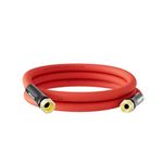 SPECILITE Hot/Cold Short Water Hose 5/8" x 10 ft,Heavy Duty Leader Garden Hose -50℉-190℉,Flexible & Lightweight Rubber Hoses With 3/4" Brass Fittings for Yard,Outdoor,Farm