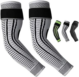 Elbow Support for Men and Women 2 Pack Antislip Elbow Brace Adjustable Elbow Sleeve Compression Arm Sleeve for Tennis Elbow, Golfers Elbow, Arthritis, Tendonitis, Joint Pain Relief (Gray, Medium)