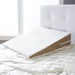 Avana Slant Bed Wedge Acid Reflux Memory Foam Pillow, King, White/Camel, 4.08 ounces