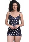 American Symbol Women's Plus Size Casual Sleepwear|Cami Top & Shorts |Lingerie Sleepwear|Nightsuit for Womens|Camisole Nightwear |Babydoll (Navy-3XL) Dark Blue