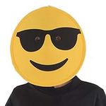 Dress Up America Sunglasses Emoji Mask for Adults, Funny Head Mask Accessory (one Size)