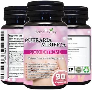 Pueraria Mirifica Capsules 5000mg - Natural Breast Enhancement Pills for Women - Breast Enlargement Pills - Breast Growth, Vaginal Health, Menopause Relief, Skin & Hair Health - 90 Vegan Capsules