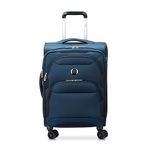 DELSEY Paris Sky Max 2.0 Softside Expandable Luggage with Spinner Wheels, Blue, Carry-on 21 Inch, Sky Max 2.0 Softside Expandable Luggage with Spinner Wheels