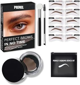 Eyebrow Stamp Stencil Kit, Hair Loss for Natural looking Powder Stick With 10PCS Eyebrow Shaping Eyebrow Stencil Kit (Eyebrow Stensil Kit)