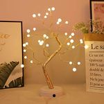 Tree Light Copper Wire Table Lamps,Night Light Fairy Light Spirit Tree Sparkly Night Light Mini Christmas Tree Home Decoration