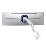 BEWISER Heavy Duty Arm for Ultrawide Monitors 34-49 and New 57 Inches, Weight Capacity 44 lbs, Full Motion Height Swivel Adjustable Mount (White)
