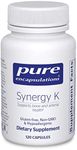 Pure Encapsulations Synergy K - with Vitamin K1, K2 & D3 - Supports Bones, Blood Vessels, Vascular Elasticity & Calcium Utilization* - Includes Cholecalciferol - Gluten Free & Non-GMO - 180 Capsules