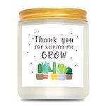 Teacher Appreciation Gifts - Teacher Gifts for Women - Thank You for Helping Me Grow Lavender Candle for Birthday Back to School Valentine‘s Day