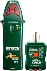 Extech - 1218G94EA - CB10 Circuit Breaker Finder, Locates fuses/breakers, Tests receptacles and GFCI circuits, Green,Red