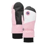 DOZNOZRI Women Ski Mittens, Winter Waterproof Snowboard Gloves, Anti Slip Touch Screen Thermal Mittens for Skiing Hiking Cycling (Pink)