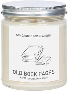 Old Book Pages - Old Book - 8 oz Glass Jar Literary Soy Candle - Book Candle - Book Lover Gift - Soy Candle Handmade.