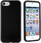 QTek TPU Case for iPod Touch 7 / iPod Touch 6 / iPod Touch 5, Ultra Slim Soft TPU Silicone Anti-Scratch Shockproof Bumper Back Case Cover (Black)