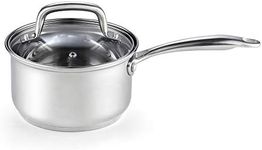 Cook N Home Lid 2-Quart Stainless Steel Saucepan, Silver