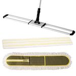 CLEANHOME Dust Mop 36 inch Commercial for Hardwood Floor Cleaning Heavy Duty Industrial Dry Mop for Hotel, Office, Garage, Household Dust Sweeping