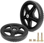 Lawn Mower Wheels 12 Inch (2-pack) Fits Most Standard push Lawn Mowers, Inner and outer bearing structure - Includes Bolts, Nuts.