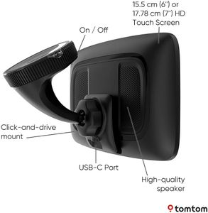 TomTom GO Superior 7" Car Sat Nav – Traffic, Speed Alerts, WiFi, World Maps