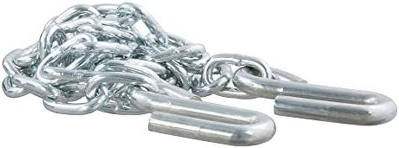 CURT 80010 48-Inch Trailer Safety Chain with 3/8-In S-Hooks, 2,000 lbs Break Strength