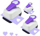 3pcs Heart Puncher, 6/15/25mm Heart Hole Punch Set for Scrapbooking, Heart Shaped Hole Punch for Paper Crafts, Weddings, Cardstock, Gift Wrapping, Greeting Cards and Scrapbooks