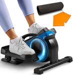 LifePro Under Desk Bike Pedal Exerciser with Resistance Bands, Stationary Bike Pedals, Arm and Leg Mini Exercise Bikes for Home, Desk Exercise Equipment, Under Desk Elliptical with Fitness App
