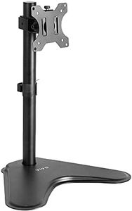 VIVO Single Monitor Desk Stand, Holds Screens up to 32 inch Regular and 38 inch Ultrawide, Freestanding VESA Steel Mount Base, Adjustable Height, Tilt, Swivel, Rotation, Black, STAND-V001H