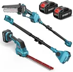 Seesii 6-in-1 Cordless Pole Saw and Pole Hedge Trimmer Grass Shears Combo Kit