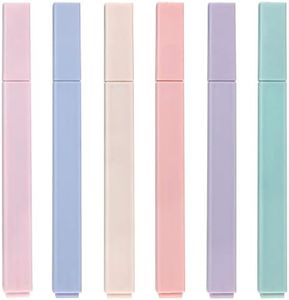 Highlighters, Mild Assorted Colours Highlighters Pens, Aesthetic Cute Pastel Highlighter With Chisel Tip, No Bleed Dry Fast Easy to Hold, for Bible, Notes, School Supplies, 6 Pack