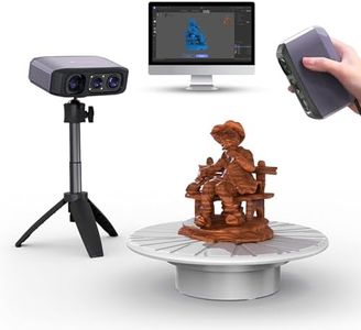3D Scanner for 3D Printing, Handheld 3D Model Scanner with 0.05mm High Detailed Precision, 10FPS Scanning Speed, Anti-Shake Lenses, Compatible with Windows/MacOS, Moose Lite Premium Package