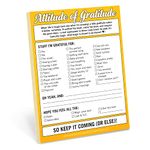 Knock Knock Attitude of Gratitude Nifty Note Pad, Gratitude Checklist Memo Notepad, 4 x 5.25-inches