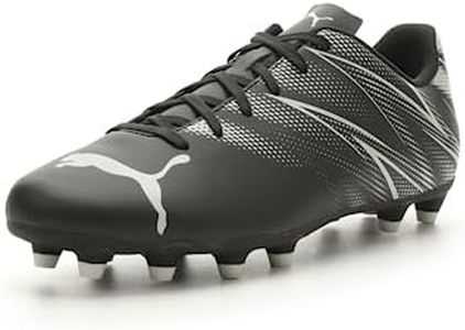 PUMA Mens Attacanto Firm, Artificial Ground Soccer Cleat, PUMA Mens Black-Silver Mist, 11