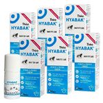 6 x Hyabak Eye Drops - Moisturising & Refreshing Drops | Gentle and Long-Lasting Relief from Long Screen Use & Contact Lens Wearers | Preservative-Free | Pack of 6 x 10ml (1800 Drops)