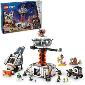 LEGO City Space Base and Rocket Launchpad, Planet Exploration Toy, Building Kit for Creative Role Play, Rocket Ship Toy for Kids Ages 8 Plus, 6 Minifigures, Robot and 2 Alien Action Figures, 60434