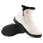 Womens Winter Snow Boots Ladies Warm Lightweight Casual Ankle Boots Waterproof Non Slip Booties Side Zipper Boots for Women