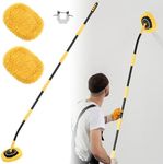 Wall Cleaner Mop,73”Wall Mop Cleaner with Long Handle,Ceiling Dust Mop with 15° Bent Labor-Saving Elbow Extension Pole for Cleaning Walls Window Ceiling Floor Car High Cabinet