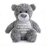 Personalised Record-A-Voice Teddy Bear - Cream, Pink, Blue, Grey, Brown (Grey)