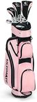 Costway Ladies Womens Complete Golf Club Set, Includes Driver, Includes 460cc Alloy Driver, Free Putter, Stand Bag with Strap, Lady Flex, Perfect Golf Clubs Gift (Pink)